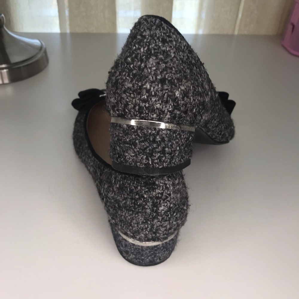 BP Tweed Ballet Flats with Black Bow - Picture 6 of 6